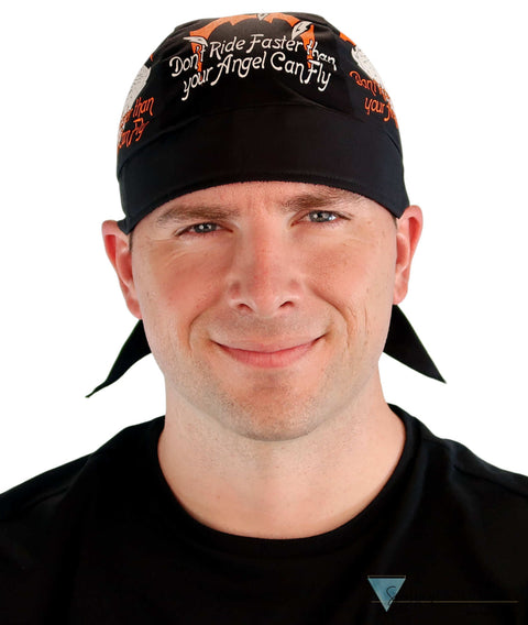 Breathable Cotton Skull Caps - Screen Printed Faster Than Angels Fly - Classic Skull Caps - Sparkling EARTH