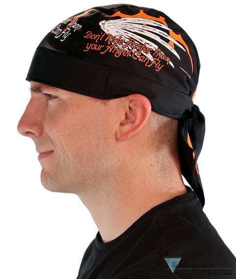 Breathable Cotton Skull Caps - Screen Printed Faster Than Angels Fly - Classic Skull Caps - Sparkling EARTH
