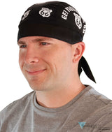 Breathable Cotton Skull Caps - Screen Printed Get Your Kicks on Route 66 Black - Classic Skull Caps - Sparkling EARTH
