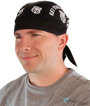 Breathable Cotton Skull Caps - Screen Printed Get Your Kicks on Route 66 Black - Classic Skull Caps - Sparkling EARTH