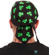 Breathable Cotton Skull Caps - Shamrocks on Black Classic Skull Caps