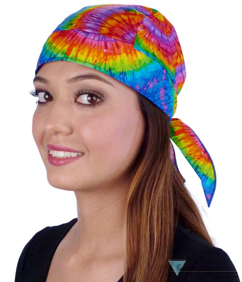 Breathable Cotton Skull Caps Tie Dye Classic Skull Caps