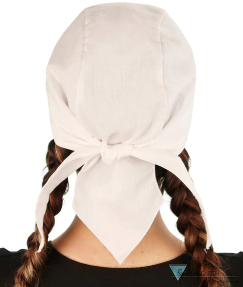 Breathable Cotton Skull Caps - White Classic Skull Caps