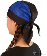 Breathable Cotton Skull Caps With Air Flow Side Panels – Ultimate Comfort - Royal And Black (Mesh