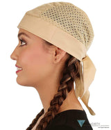 Breathable Cotton Skull Caps with Air Flow Side Panels Ultimate Comfort Cotton Tan Air Flow (Mesh Sides) Classic Skull