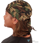 Breathable Cotton Skull Caps - Woodland Camo - Classic Skull Caps - Sparkling EARTH