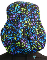 BUNDLE Big Hair Ponytail Surgical Scrub Cap | Perfect Scrub Cap for Long Hair | Tie Dye and Blue Green and Purple Dots