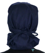 BUNDLE Big Hair Surgical Scrub Cap - Navy and Black Designer Banded Bouffant Surgical Caps