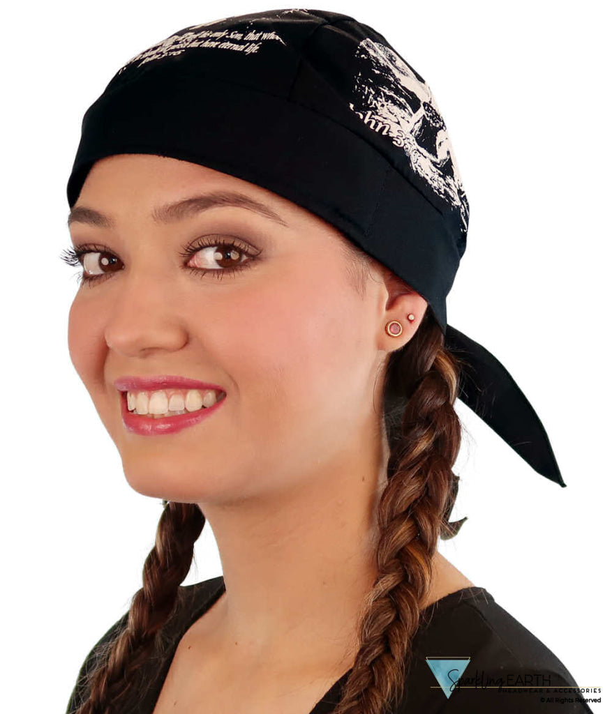 Breathable Cotton Skull Caps: Perfect for Any Activity  - Screen Printed John 3:16 - Classic Skull Caps - Sparkling EARTH