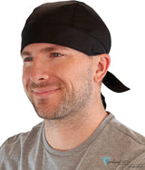 BUNDLE Classic Skull Cap - Royal Blue Flames on Black and Solid Black Classic Skull Caps - Made in USA! Classic Skull