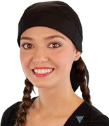 BUNDLE Classic Skull Cap - Royal Blue Flames on Black and Solid Black Classic Skull Caps - Made in USA! Classic Skull