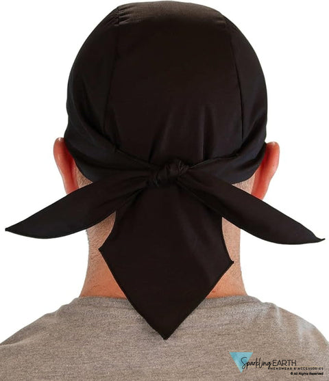 BUNDLE Classic Skull Cap - Royal Blue Flames on Black and Solid Black Classic Skull Caps - Made in USA! Classic Skull