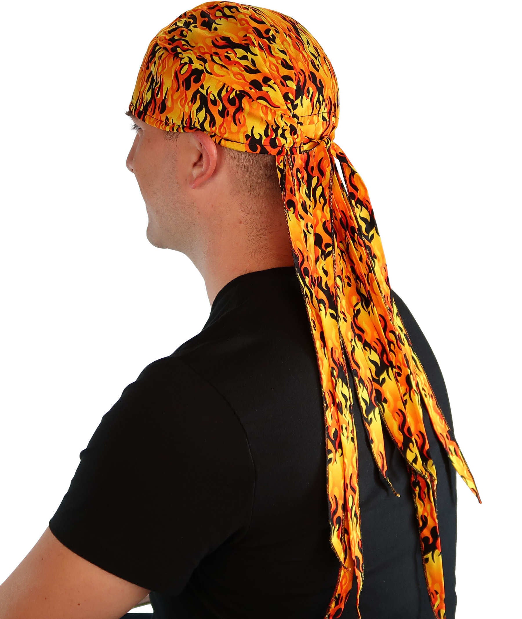 Nomad 10 Skull Cap - Rockstar Style for the Open Road - American Made - Raw Orange and Yellow Flames - Nomad 10 Skull Caps - Sparkling EARTH