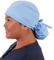 Big Hair Surgical Scrub Cap - Solid  Sky Blue
