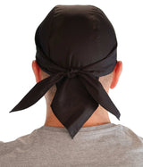 Embellished Classic Skull Cap - Black Skull Cap with Fleur De Lis Patch