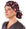 Front Tied Facing View of a Woman Wearing a Bouffant Ponytail Scrub Cap - Wings of Hope (Pink Ribbons) with Black Ties Banded Bouffant Ponytail Surgical Scrub Caps Pattern