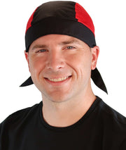 Classic Skull Cap - Red and Black Air Flow (Mesh Sides)