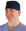 Front Facing View of a Man Wearing a Classic Cotton Surgical Scrub Cap - Navy Scrub Cap