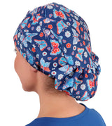 Riley Comfort Scrub Cap - All American Butterflies