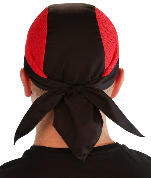 Classic Skull Cap - Red and Black Air Flow (Mesh Sides)