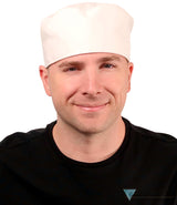 Chef's Beanie Elastic Back - White - Chef's Caps - Sparkling EARTH