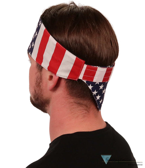 Chop Top Biker Style Headbands - American Flag - Imported Chop Tops - Sparkling EARTH