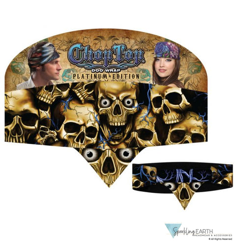 Chop Top Biker Style Headbands - Uprooted Skulls (Imported) - Imported Chop Tops - Sparkling EARTH