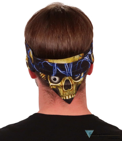 Chop Top Biker Style Headbands - Uprooted Skulls (Imported) - Imported Chop Tops - Sparkling EARTH