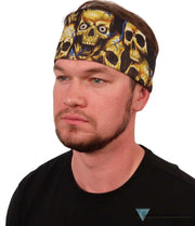 Chop Top Biker Style Headbands - Uprooted Skulls (Imported) - Imported Chop Tops - Sparkling EARTH
