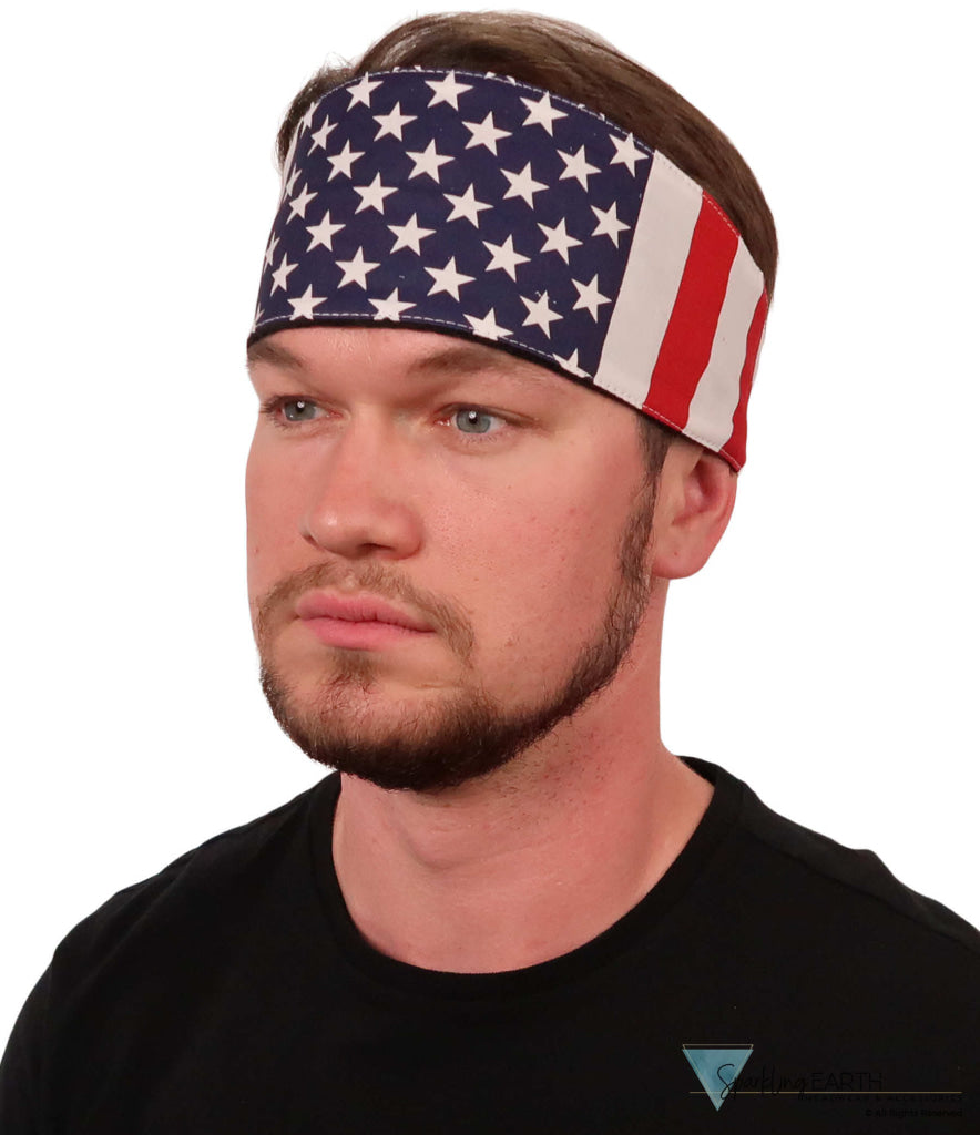 Chop Top Biker Style Headbands - American Flag - Imported Chop Tops - Sparkling EARTH