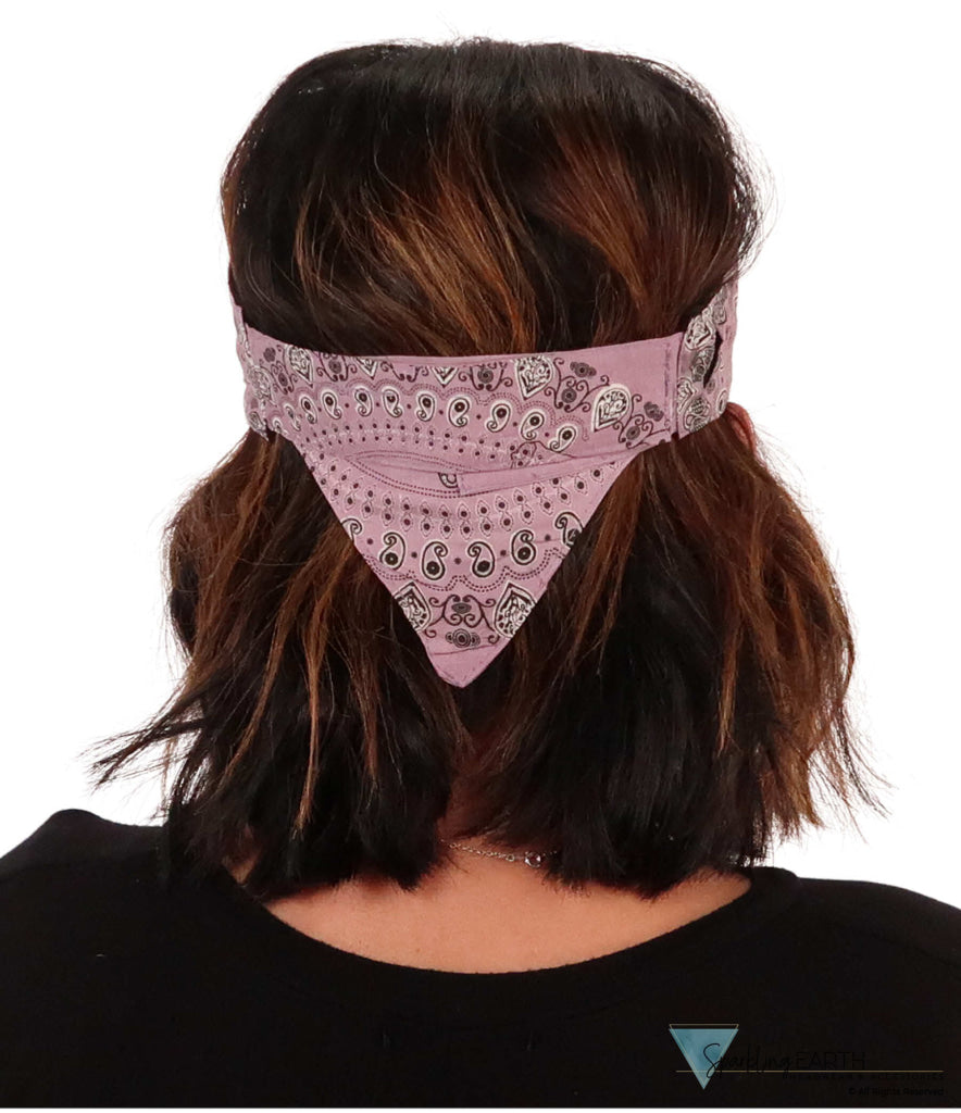 Chop Top Doo Wrap – Bold Biker Fashion Bandana with Lightweight Fit - Paisley Lavender with Rhinestones Imported Chop