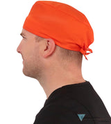 Classic Cotton Surgical Scrub Cap - American-Made with Sweatband - Blaze Orange SALE-Fall-2025