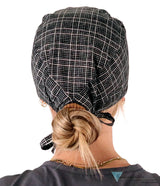 Classic Cotton Surgical Scrub Cap American-Made with Sweatband - Check Mate Surgical Scrub Caps