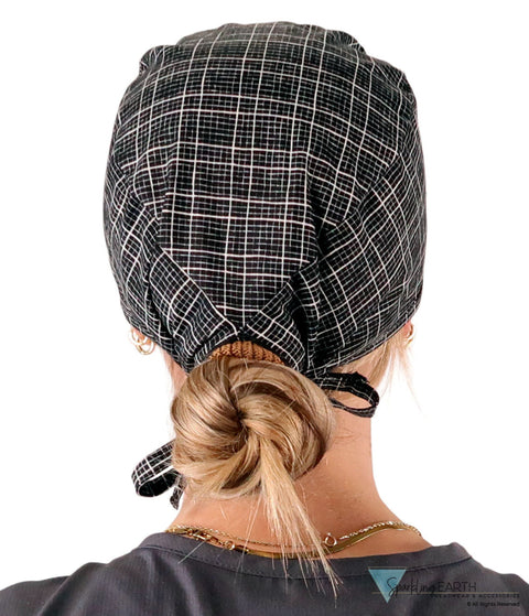 Classic Cotton Surgical Scrub Cap American-Made with Sweatband - Check Mate Surgical Scrub Caps