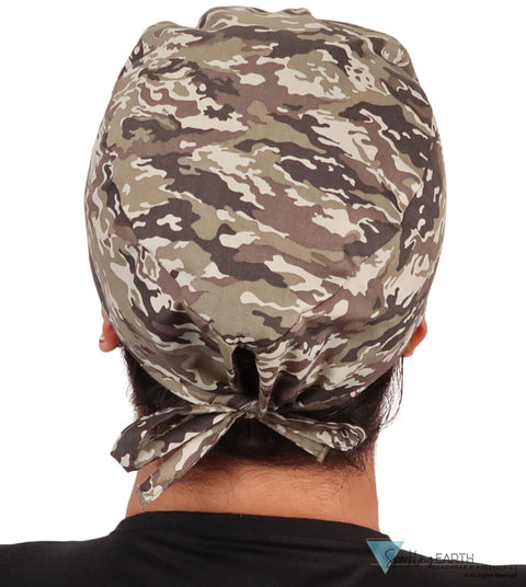Surgical Scrub Cap - Combat Camo - Surgical Scrub Caps - Sparkling EARTH