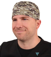 Surgical Scrub Cap - Combat Camo - Surgical Scrub Caps - Sparkling EARTH