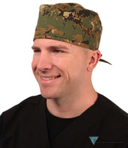 Surgical Cap - Digital Green Camo - Surgical Scrub Caps - Sparkling EARTH