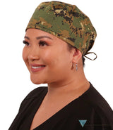 Classic Cotton Surgical Scrub Cap - American-Made with Sweatband - Digital Green Camo SALE-Fall-2025