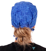 Classic Cotton Surgical Scrub Cap American-Made with Sweatband - Dream Me Blues Surgical Scrub Caps