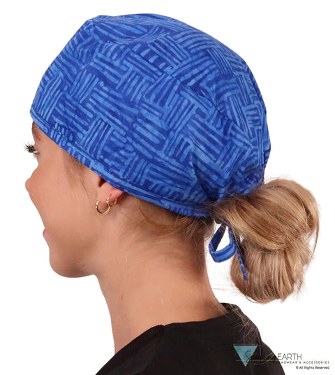 Classic Cotton Surgical Scrub Cap American-Made with Sweatband - Dream Me Blues Surgical Scrub Caps