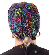 Classic Cotton Surgical Scrub Cap American-Made with Sweatband - Ethereal Kaleidoscope Surgical Scrub Caps
