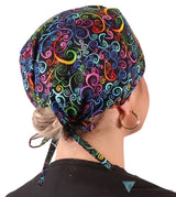 Classic Cotton Surgical Scrub Cap American-Made with Sweatband - Ethereal Kaleidoscope Surgical Scrub Caps