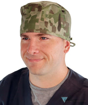 Classic Cotton Surgical Scrub Cap American Made with Sweatband Multi Camo Surgical Scrub Caps