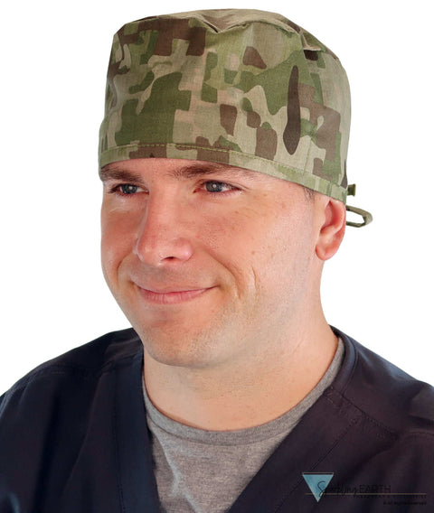 Classic Cotton Surgical Scrub Cap - American-Made with Sweatband - Multi Camo SALE-Fall-2025