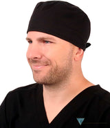 Surgical Scrub Cap  - Solid Black - Surgical Scrub Caps - Sparkling EARTH