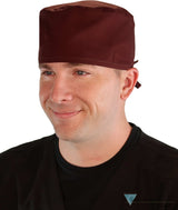 Classic Cotton Surgical Scrub Cap - American-Made with Sweatband - Solid Chocolate Brown Surgical Scrub Caps