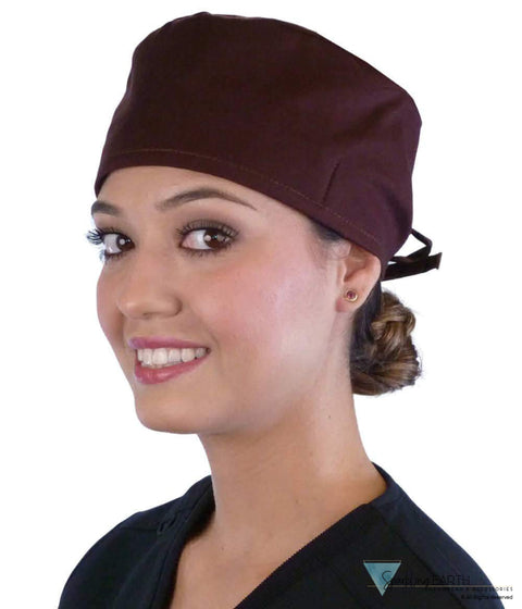 Surgical Scrub Cap  - Solid Chocolate Brown - Surgical Scrub Caps - Sparkling EARTH