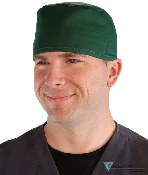 Surgical Scrub Cap  - Solid Hunter Green - Surgical Scrub Caps - Sparkling EARTH