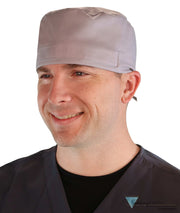 Classic Cotton Surgical Scrub Cap American Made with Sweatband Solid Light Grey Surgical Scrub Caps