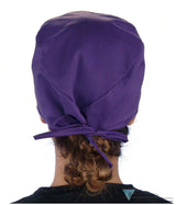 Classic Cotton Surgical Scrub Cap American Made with Sweatband Solid Purple Surgical Scrub Caps